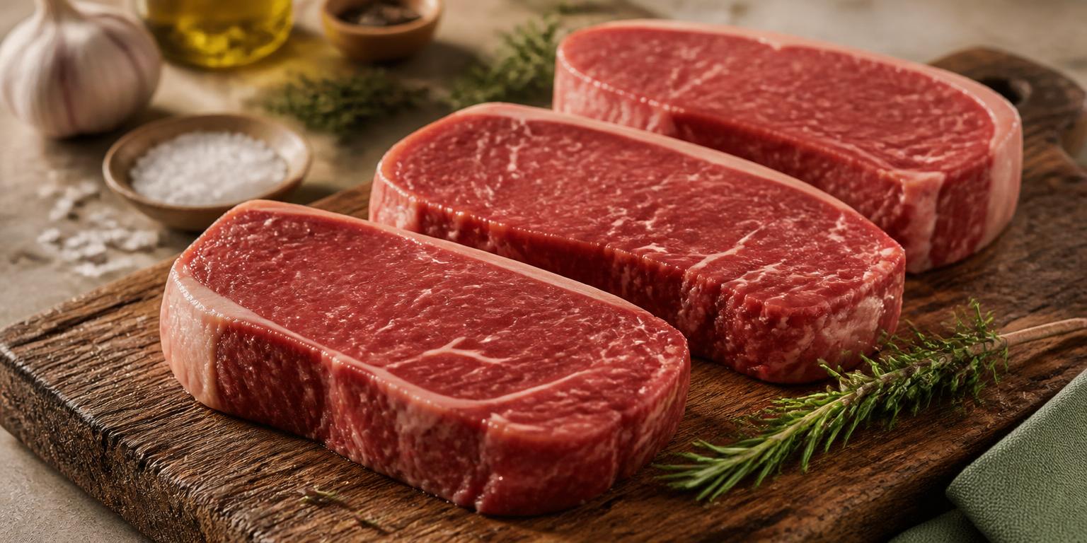 Premium beef steaks